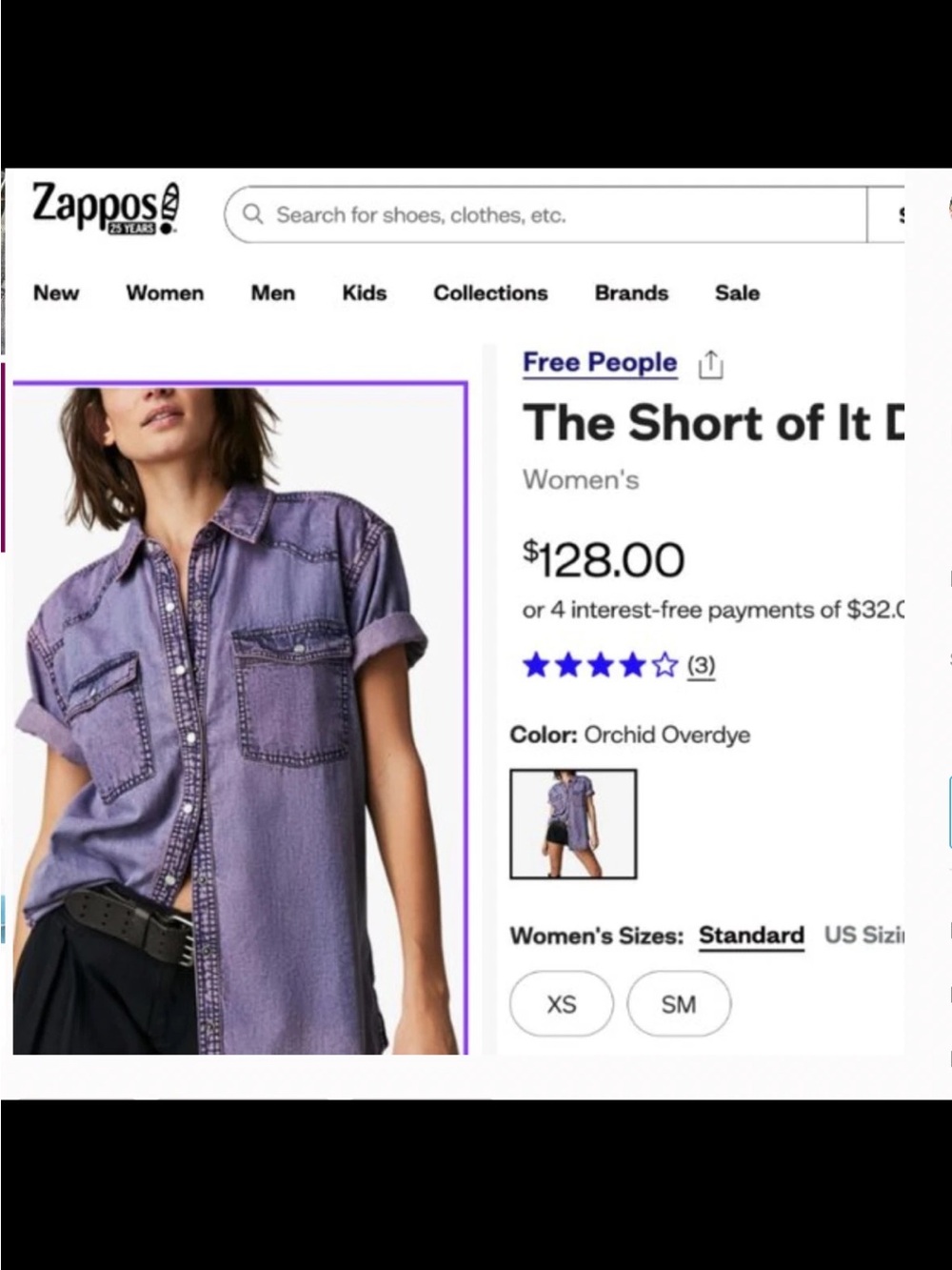 We The Free NWT❗️The Short of It denim shirt with orchid trim - Picture 9 of 9